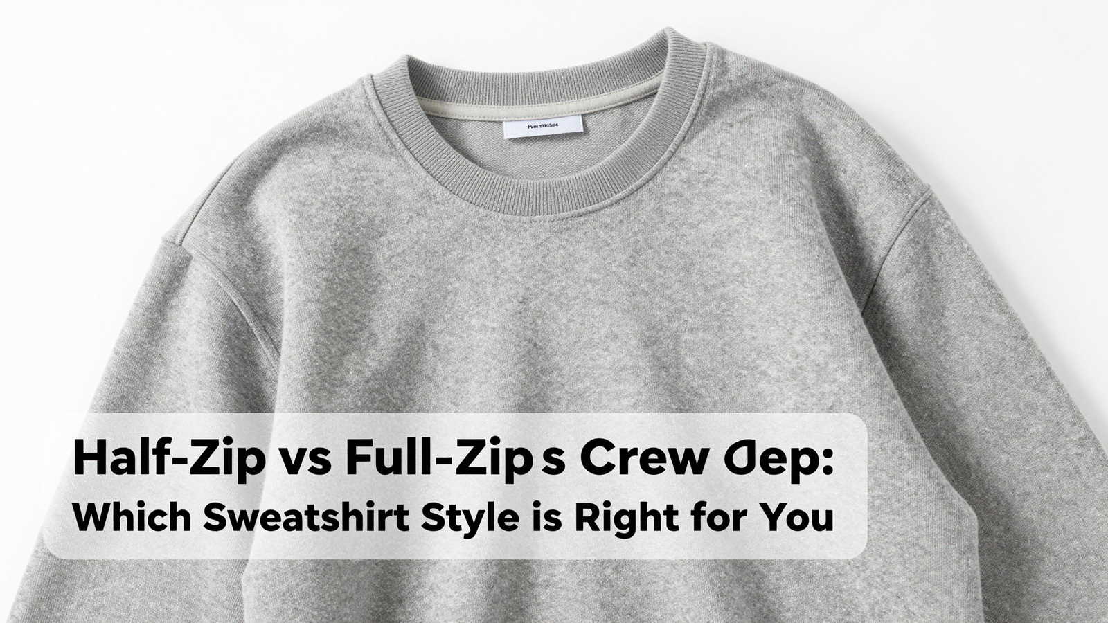 Half-Zip vs Full-Zip vs Crewneck: Which Sweatshirt Style is Right for You