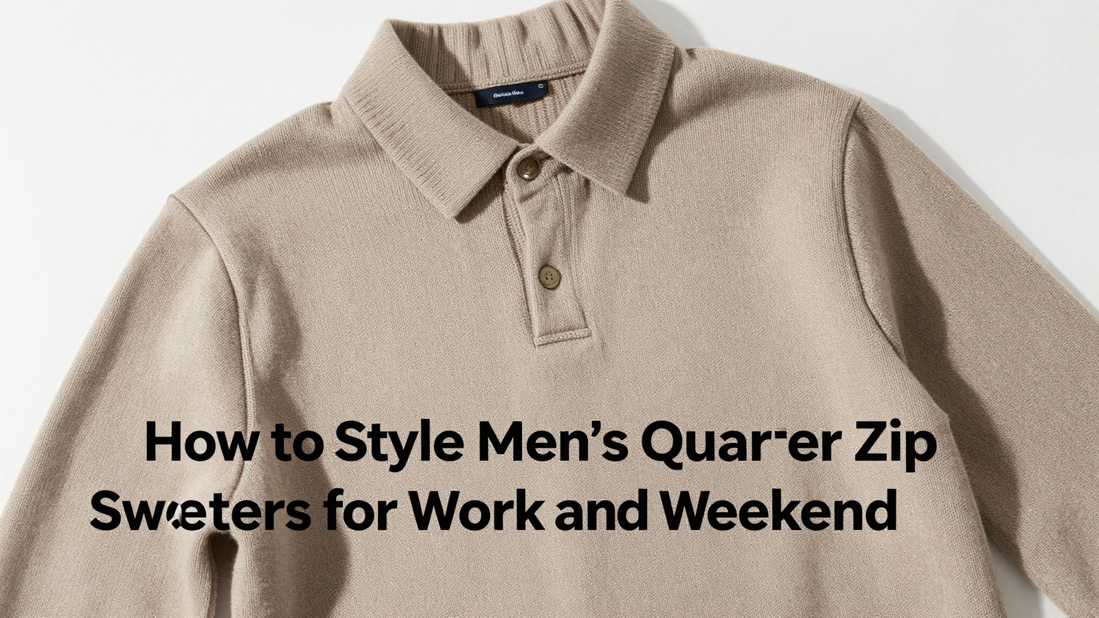 How to Style Men's Quarter Zip Sweaters for Work and Weekend